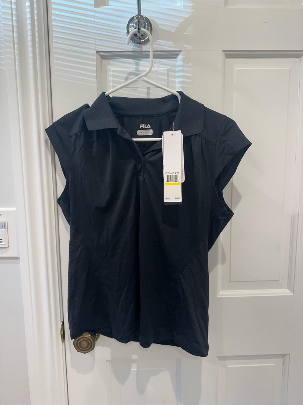 Fila Black Sleeveless Polo Shirt